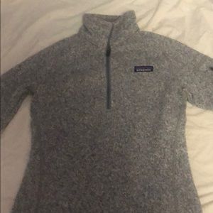 Patagonia XS heather grey half zip sweater